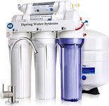 iSpring RCC7, NSF Certified, High Capacity Under Sink 5-Stage Reverse Osmosis Drinking Filtration System and Ultimate Water Softener, 75 GPD, Brushed Nickel Faucet