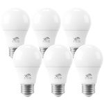 LOEODO E27 LED Screw Bulbs 60W Equivalent, 9W, 806 Lumens, 2700K Warm White, Large Screw Bulb, Non-Dimmable, Pack of 6