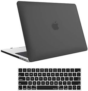 ProCase MacBook Pro 15 Case 2019 2018 2017 2016 Release A1990/A1707, Hard Case Shell Cover and Keyboard Cover for Apple MacBook Pro 15" (2019/2018/2017/2016) with Touch Bar and Touch ID –Black