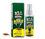 Amish Herbal Bedbug Spray 100ml | Powerful Bed Bugs Repel Spray for Bed, Mattress & Furniture | Organic Khatmal Repellent for Home | Odorless Herbal Pest Control