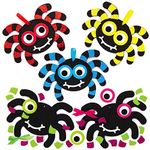 Baker Ross Spider Mix and Match Halloween Decoration Craft Kit - Pack of 8, Halloween Craft Kits for Kids, Foam Spider Decoration Arts and Crafts (AX263)