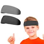 Sports Headbands for Boys Sweat Band Athletic Sweatbands Boys Headbands for Kids Football Headband Youth Kids Sweat Bands Sweat Absorbing Elastic Hairband (2Pcs)