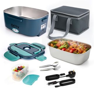 OCTY Electric Heated Lunch Box, 1.5L – Green Portable Food Warmer