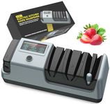 YOORLEAY 5 in 1 Electric Knife Sharpener-3 Rotational Speed Adjustable Electric Knife Sharpeners, Suitable for Various Kitchen Knives and Scissors,Gray