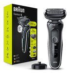 Braun Electric Razor for Men, Series 5 5050cs Electric Shaver with Precision Trimmer, Body Groomer, Rechargeable, Wet & Dry Foil Shaver with EasyClean and Charging Stand