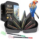 H & B 180 Colored Pencils Kit, Oil-