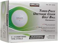 Kirkland Signature 3-Piece Urethane Cover Golf Ball, 2-Dozen