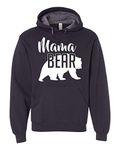 Mama Bear Hoodie Mom Women Soft Hoodie Adult Unisex Men's Women's Black M, Medium, Black