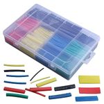 Heat Shrink Tubing Wrap Heatshrink Cable Sleeving Tube Kit, Insulation Shrink Ratio 2:1, 6 Colors 11 Sizes 580 Pcs