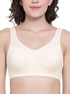 Clovia Women's Non-Padded Non-Wired High Support Full Figure Bra (BR2052R24_Beige_36E)