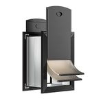 Decormax Heavy Duty Dog Door for Wall, Energy Efficient Doggie Door with Aluminum Frame, Telescoping Tunnel, Double Magnetic Flaps and Two Sliding Lock Panels, Easy to Install, Black, Large