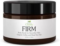 Clearly FIRM, Exfoliating Coffee and Dead Sea Salt Body Scrub | Cellulite and Stretch Mark Treatment | 100% Organic Arabica and Rich Oils Firm, Tone, Exfoliate, Moisturize | Made in USA