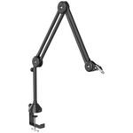 TONOR Microphone Boom Arm with High Riser, Adjustable Microphone Stand Desk Mic Arm, Extra-large Pop Filter Compatible with Blue Yeti Quadcast Snowball Rode Razer Seiren Elgato Wave T50