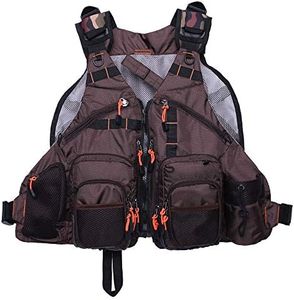 Fly Fishing Vest Pack Adjustable for Men and Women (Brown)