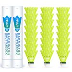 HIRALIY Badminton Birdies, Nylon Badminton Shuttlecocks with Stability Durability for Baseball Batting Practice Training, High Speed Birdie Balls for Backyards Indoor Outdoor Sports Activities (12)