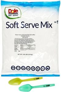 Watermelon Soft Serve Mix, Lactose Free, Vegan, Gluten Free, 4.5 Pound Bag with By The Cup Mood Spoons