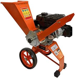ARROWS-UK 6hp Petrol Electric-Start Wood Chipper - Powerful Garden Shredder for Branches - Up to 2 inches/50mm Diameter - Lightweight & Maneuverable - No Belt or Chain Maintenance - 1-Year Warranty