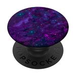 PopSockets Cell Phone Button Holder Pop Out Grip Purple Nebula Galaxy PopSockets PopGrip: Swappable Grip for Phones & Tablets