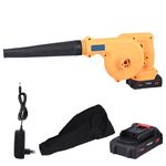 ORILEY Heavy Duty Cordless Air Leaf Blower Quick Cleanup Handheld Blowing Dust Cleaning Air Blow Gun with 2 Large Batteries & Charger for Home Office Car PC Computer Garden Dirt Cleaner