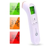 ByFloProducts, Thermometer Adult and Baby, Forehead Digital Thermometer, Infrared Touchless Temperature Thermometer Gun, Temperature Memory and Fever Alarm, Easy to Use 1 Second Reading Temperature