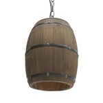 czyuRachel Pendant Light, Retro Wood Wine Barrel Pendant Lamp Bar Restaurant Cafe Pendant Light Industrial Ceiling Light for Bar Cafe Living Dining Restaurant (No Bulb)