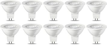 Amazon Basics LED GU5.3 MR16 Spotlight Bulb, 4.5W (Equivalent to 35W), Warm White, Non Dimmable - Pack of 10