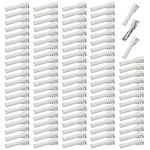 100 Pack Small Plain Silver Duckbill Alligator Metal Hair Clips Crocodile Clips Hair Pins Sectioning Curl Clips Barrettes Craft DIY Accessories for Women Girl (30mm)