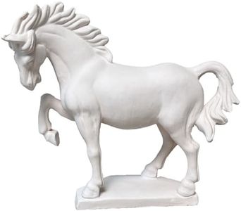 Paintable White Porcelain Horse Statue, Unglazed Ceramic Sculpture for Painting, Ready-to-Paint Ceramics,Paint Your Own Horse,Decorative Handmade Sculpture, Home and Office Decor Art Piece