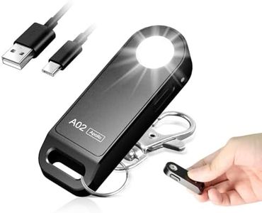 Brinyte A02 Mini EDC Keychain Flashlight Rechargeable USB-C LED Key Chain Light 125 Lumens Bright Tiny Flat Pocket Keyring Torch for Camping Hiking Dog Walking Emergency Home Power Outage