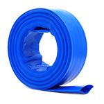 10m x 51mm (2 Inches) Diameter Lay Flat Water Discharge Hose Water Pump Pond Hose, Blue