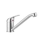 JASSFERRY Kitchen Sink Mixer Tap Caravan Monobloc Single Top Lever Long Swivel Spout Solid Brass Traditional Faucet Chrome