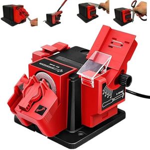 Electric Drill Bit Sharpener, 3-in-1 Universal Sharpening Station, Multifunction Electric Sharpening Machine for Drill Bit Knife Chisel Scissor