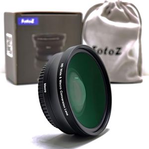 FotoZ 49MM 0.75x HD Wide Angle Conversion Lens(W/Macro Portion), for Canon EOS M6 M50 Mark II M100 M200 R50 R100 Accessories, Compatible with EF-M 15-45mm RF-S 18-45mm Kit Lens