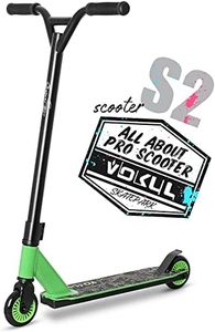 VOKUL S2 Tricks Pro Stunt Scooter with Stable Performance - Best Entry Level Freestyle Pro Scooter for Age 7 Up Kids,Boys,Girls - CrMo4130 Chromoly Bar - Reinforced 20" L4.1 W Deck (Grass Green)