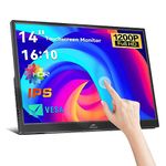 Portable Monitor TouchScreen Kenowa 14" HDR 1920x1200 IPS Full HD 400Nits Touch Screen Monitor Small External Display with HDMI USB Type-C for Laptop PC Computer Mac Phone Xbox PS4 PS5