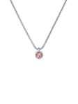 Ted Baker Sininaa Crystal Pendant Necklace For Women (Silver/Pink Crystal)