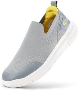 FitVille Chaussure de Marche à Enfiler Homme Confort Baskets sans Lacets Respirantes Chaussures Orthopédiques Pieds Larges pour Hommes Sneakers Slip on Légères pour Outdoor Fitness Gym 47 EU X-Large