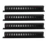 BOXNUBE 1U 22 Slot Rack Mount Horizontal Cable Manager Duct Raceway with Cover & Screws for 19" Server Rack - 4 Pack