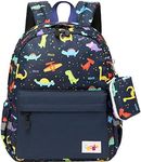 mygreen Blue Dinosaur Toddler Bag with Chest Clip Toy Bag Preschool Bag Travel Bacpack for Boy Girl