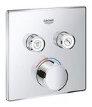 GROHE SmartControl | Thermostate - Unterputzmischer mit 2 Absperrventilen, Chrom | Fertigmontageset für Rapido SmartBox (35 6) | 29148000