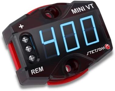 Stetsom MiniVT-HV (High Voltage) Digital Display Mini Voltmeter High Accuracy Blue LED, Up to 455V DC, Automotive Car Motorcycle Battery Voltage Panel - Developed for HIGH Voltage line
