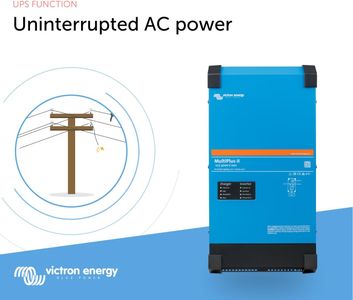 Victron Energy MultiPlus-II 3000VA Pure Sine Inverter Charger, 12V 230V, PowerAssist
