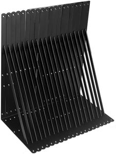 24 Pack L22 x H 12" Black Heavy Duty Shelf Brackets with Screws Metal Shelf Brackets Shelf Support Angle Brackets for Shelves L Brackets Heavy Duty Floating Shelf