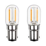 Sewing Machine Bulb B15 2W LED Cool White 6000K, AC 220-240V, Small Pygmy Bayonet Cap Bulbs Replacement for 15W B15d, 2 Contact SBC COB LED Bulbs for Sewcraft Appliance Lamp, Pack of 2