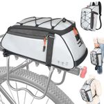 Bike Pannier Bag QYCHHJ12L Waterproof Bicycle Rear Rack Bag Extendable Cycle Storage Pouch with Shoulder Strap Bike Rack Seat Bag Bike Saddle Bag Outdoor Bicycle Pannier Trunk Shoulder (10L Bike Bag)