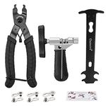 Oumers Bike Chain Tool Set, Bike Chain Plier + Bike Chain Splitter + Chain Wear Indicator + 3 Pairs 3 Pairs Bicycle Missing Link for 6/7/8/9/10 Speed | Easy Using Chain Remover Closer