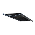 ALEKO Automatic Retractable Patio Awning with Motorized Crank - LED Lights, Black, 20x10 feet