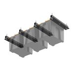 Ultrawall Overhead Garage Storage Racks for Bins, Ceiling Storage Rack Garage Hanging Organizer for Totes with Adjustable Width, Heavy Duty Ceiling Container Bin Rack (4 Pack, 3 Bins)