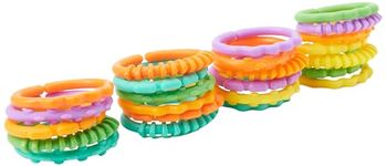 Bright Starts Lots of Links Rings Toys - Stroller Or Carrier Seat - BPA-Free 24 Pcs, Ages 0 Months +