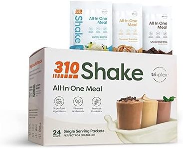 310 Nutrition – All-In-One Meal Replacement Shake - New Formula with Fiber Rich Vegan Superfood Blend - Natural Sweeteners - Low Carb Shake, Keto & Paleo Friendly - Gluten Free - 26 Essential Vitamins & Minerals - Variety Shake Box